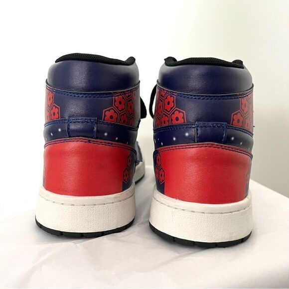 Anime Men’s High Top Lace up Sneakers Blue Character Size 9 - Picture 6 of 13